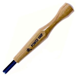 Mikisyo パワーグリップ 日本製 PMC & 木彫りツール 6mm 木彫り U型ガウジ 木製ハンドル付き 木工で溝を彫るための