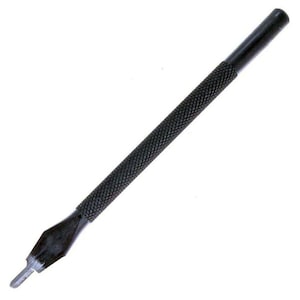 Seiwa Leathercraft Strumento per cucire la pelle, scalpello in stile europeo, punzone a punta singola, per forare i fori di cucitura nella pelle.