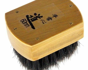 Michihamono 60mm Mokuhanga Woodblock Printing Maru Bake Inking Brush, with Black Horse Hair Bristles, to Spread Paste & Pigments
