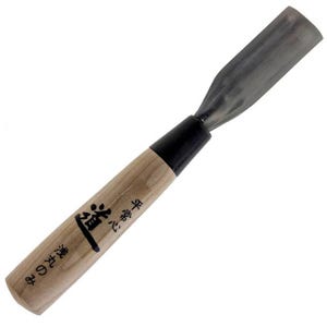 Herramienta grande para tallar madera Michihamono de 18 mm, gubia en forma de U redonda de barrido superficial Tsuki Nomi Asamaru, con hoja de acero de alta velocidad, para carpintería.