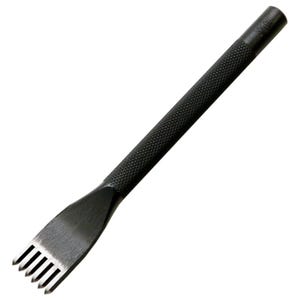 Strumento per la lavorazione della pelle Seiwa 6x2,5 mm, scalpello per cucire, punzone a punta di diamante a 6 punte, per praticare fori di cucitura nella pelle