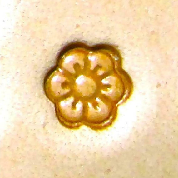 Leather Stamp Tool Set | Brass Rose Flower Design | CNC-Cut For Crisp Imprints On Leather