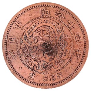 クラフトシャレザークラフト 32mm ジャパンドラゴン銅貨頭レザーコンチョ