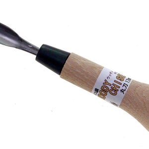 Michihamono Holzschnitzerei Handwerkzeug Woody Meißel Groß 12 mm Gerade Holzschnitzerei U Gouge, mit Hochgeschwindigkeitsstahlklinge, für die Holzbearbeitung