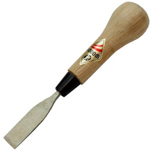 Michihamono Wood Carving Tool Japanese Woody 12mm Straight Edge Flat Woodworking Chisel, with High Speed Steel Blade, for Woodcarving