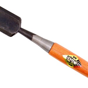 Sakura Woodcarving Carpenters hylsmejsel 36 mm Prisvärt japanskt träsnideriverktyg för träbearbetning, SK-5 stålblad, Oire-bänksträhandtag