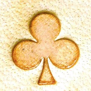Strumento per intaglio e stampaggio della pelle Craft Sha Leathercraft 9,5 mm x 8,5 mm O087 con simbolo di mazze e modello personalizzato per la lavorazione della pelle