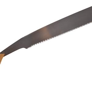 Senkichi 360 mm afkortzaag, gebogen handvat Japans houtbewerkingsgereedschap met enkele snijkant voor soepel en nauwkeurig zagen van ruw en dik hout