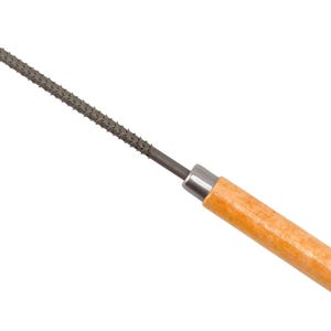 Tsubosan CM-3 Round 100mm Wood Craft File Woodworking Tool, with Wooden Handle, for Shaping & Smoothing Wood Medium Grit