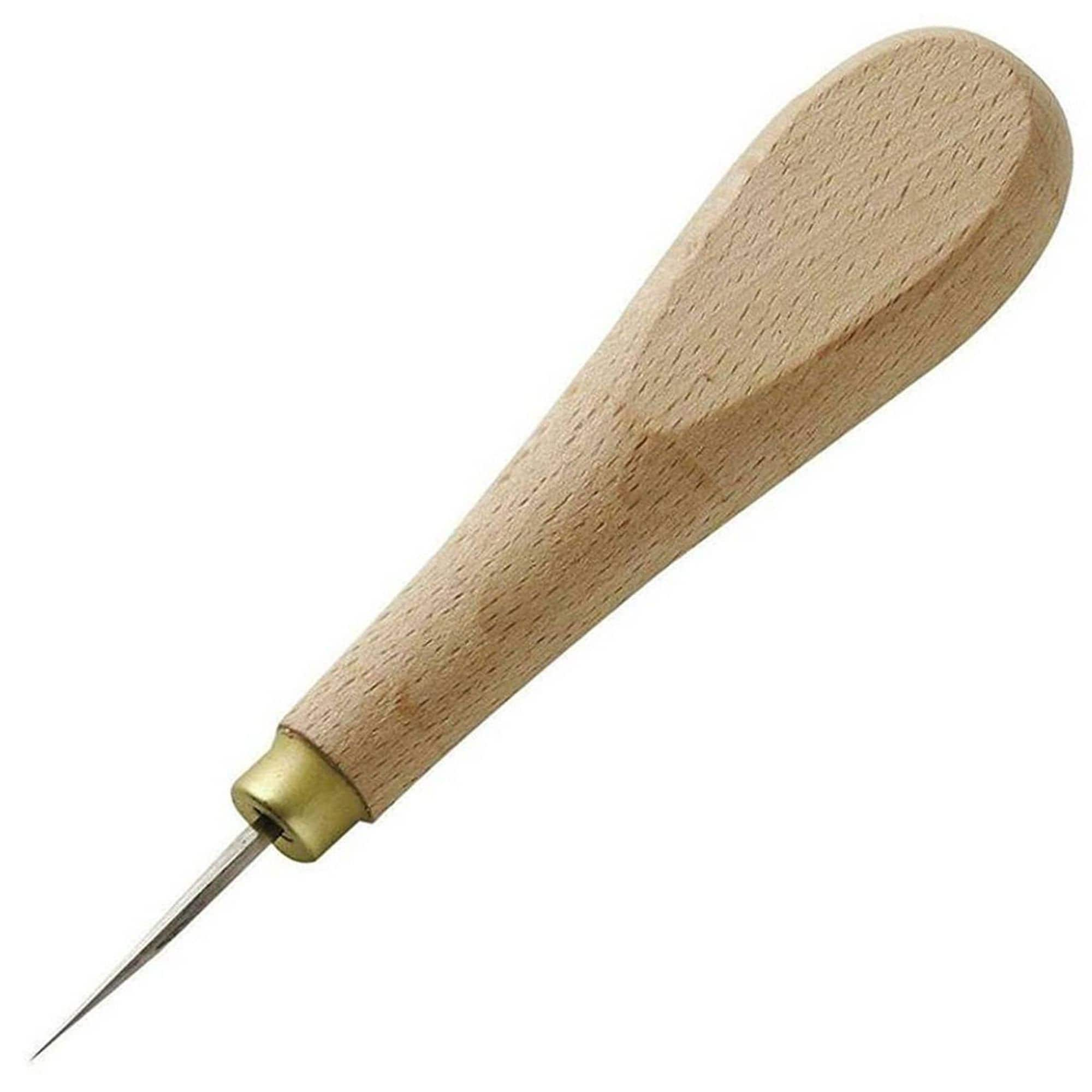 Kyoshin Elle Japanese Leathercraft Tool Diamond Point Hole Punch Large  Leather Stitching Awl 3mm, to Pierce Sewing Holes in Leatherwork