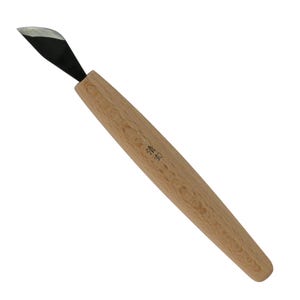 Seigen No. 14 Japanese Wood Carving Tool 12mm Round Skew Chisel for Woodworking, with Blue Paper Steel Blade, for Woodworking & Printmaking