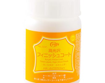 Craft Sha Leathercraft Lacquer 100 ml Agente de acabado a base de agua Sellador de capa de acabado acrílico de alto brillo líquido Ancho, para cuero