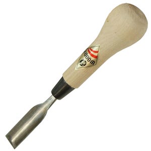 Outil à main pour la sculpture sur bois Michihamono Ciseau à bois, 18 mm, gouge en U japonaise pour la sculpture sur bois peu profonde, avec lame en acier rapide, pour le travail du bois