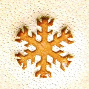 Craft Sha Leathercraft Stamping Carving Tool 8mmx8mm E395 Snowflake Pattern Custom Shape Leatherworking Stamp Punch, for Leather