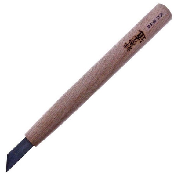 Michihamono Woodworking 12 mm 大型木彫りツール 左斜めフラット彫刻 