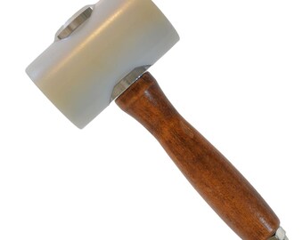 Leathercraft Mallet Tool Dark Brown Nylon Double Head Hammer Leather Maul, for Stamping, Carving, and Punching Holes in Leather