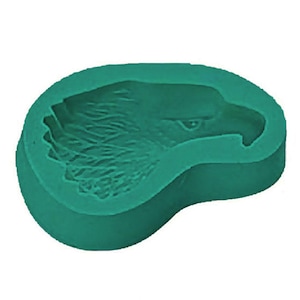 PMC Silver Clay Jewelry Push Mold Eagle Head Pendant Concho Mould, 45 mm × 22 mm, per Silver Clay e altre argille di metalli preziosi