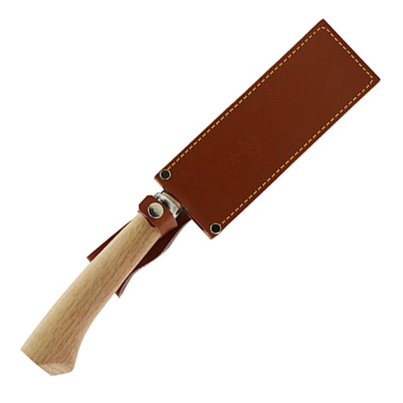Michihamono 190mm Wood Carving Hand Tool Japanese Kogatana Woodcarving Whittling Knife, with Leather Wrapped Handle, for Woodworking
