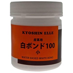 Kyoshin Elle 100 Grade Small Leathercraft Cement Flexible Glue Water Based Leatherwork White Bond Adhesive 180ml, for Joining Leather