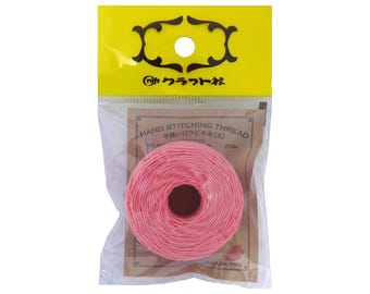 Craft Sha Leathercraft Waxed Polyester Stitching Thread Sakura Pink 20m