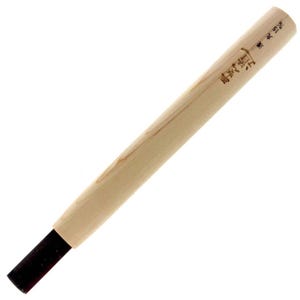Gubia japonesa Michihamono de 15 mm para tallar madera, recta y poco profunda, con mango de madera, ideal para tallar huecos en carpintería.