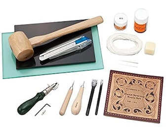 Kyoshin Elle Leathercraft Kit Hand Sewing Leather Set w/ Groover Awl Punch