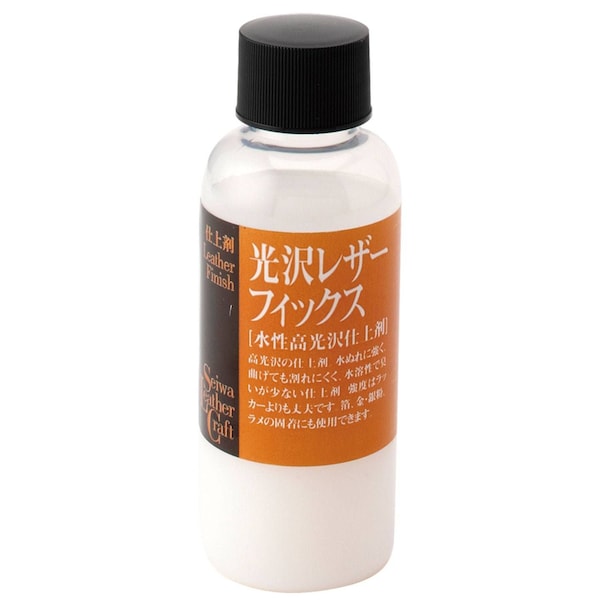 Seiwa Leathercraft Agent de finition transparent pour laque pour cuir haute brillance, traitement 100 ml, pour le revêtement de la surface du cuir