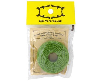 Craft Sha Leathercraft Waxed Polyester Sewing Thread Pistachio Green 25m