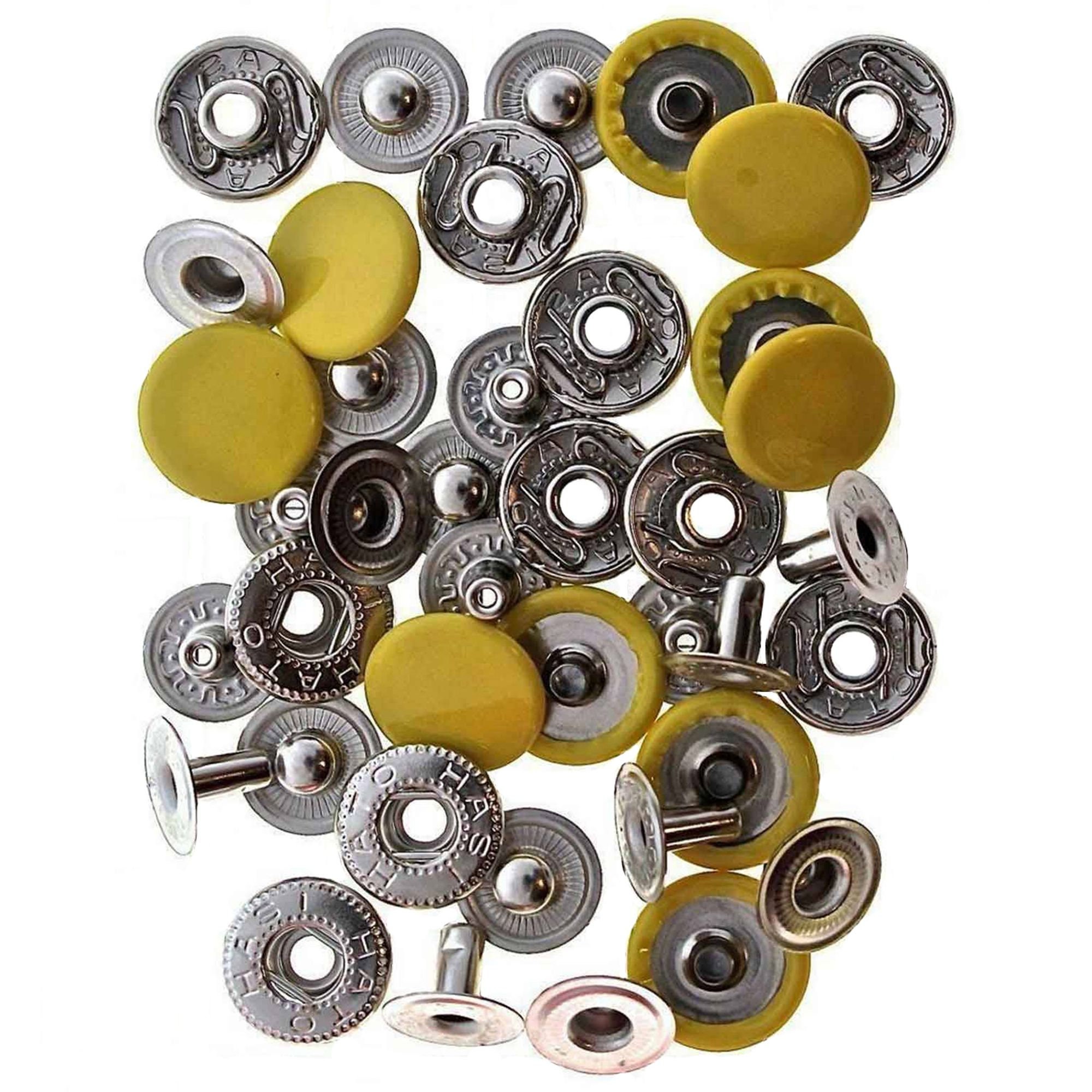 Metal Leather Snap Buttons 12mm Spring Snap Fasteners Kit Press Studs Clothing  Snaps Button Clothing Canvas Leather Craft Sewing 20/50 Sets 