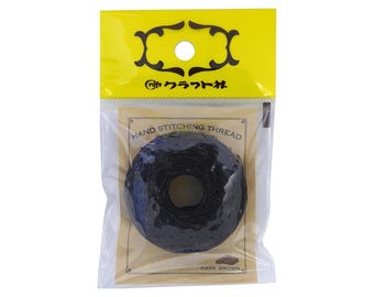 Craft Sha Leathercraft Waxed Polyester Stitch Leather Thread Dark Brown 25m