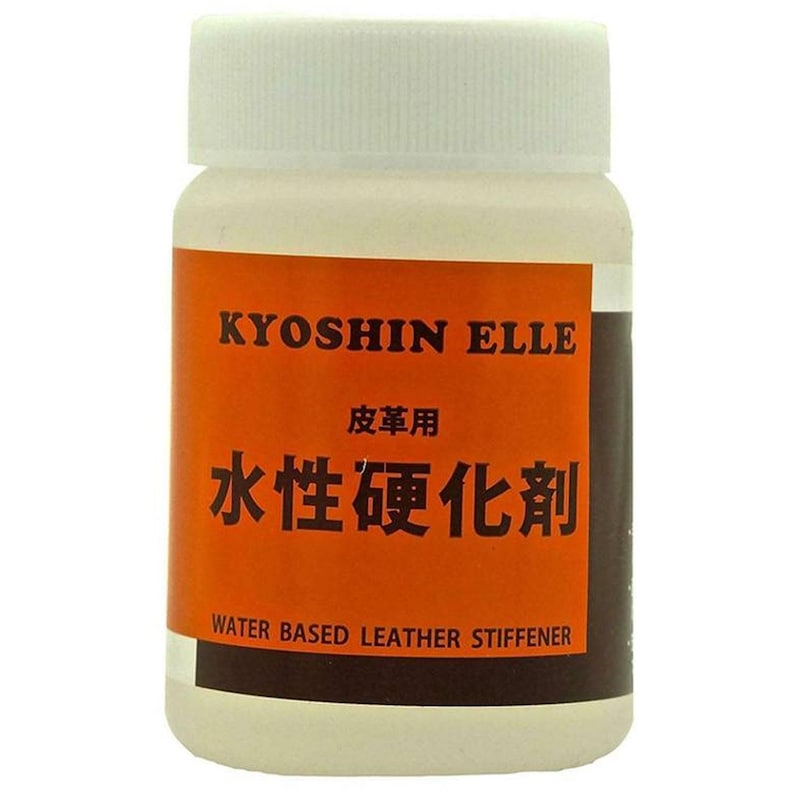 Kyoshin Elle Japanese Leathercraft Hardener 100ml Water Based Leatherwork Stiffener, for Hardening Leather Sculptures, Figurines, & Masks image 1