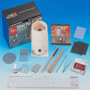 PMC Precious Metal Clay Silver Master Series Silver Pot Starter Kit, with Tools, Kiln, & Instructions, for Jewelry Making