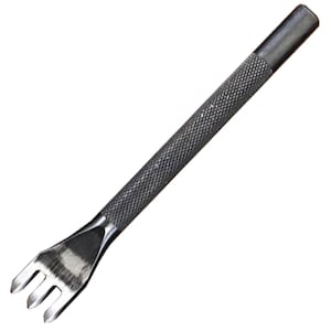 Oka Diamond Hole Punch 6mm 3 Prong Leathercraft Stitch Punch Pricking Iron Leather Stitching Chisel Leatherworking Hand Sewing Tool