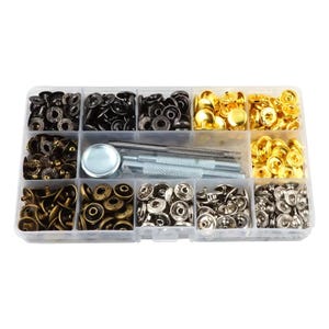 Leathercraft Tool 120 Set Segma Button Snaps Leder Verschluss Installation Kit, mit Locher und Setzer, für die Lederverarbeitung