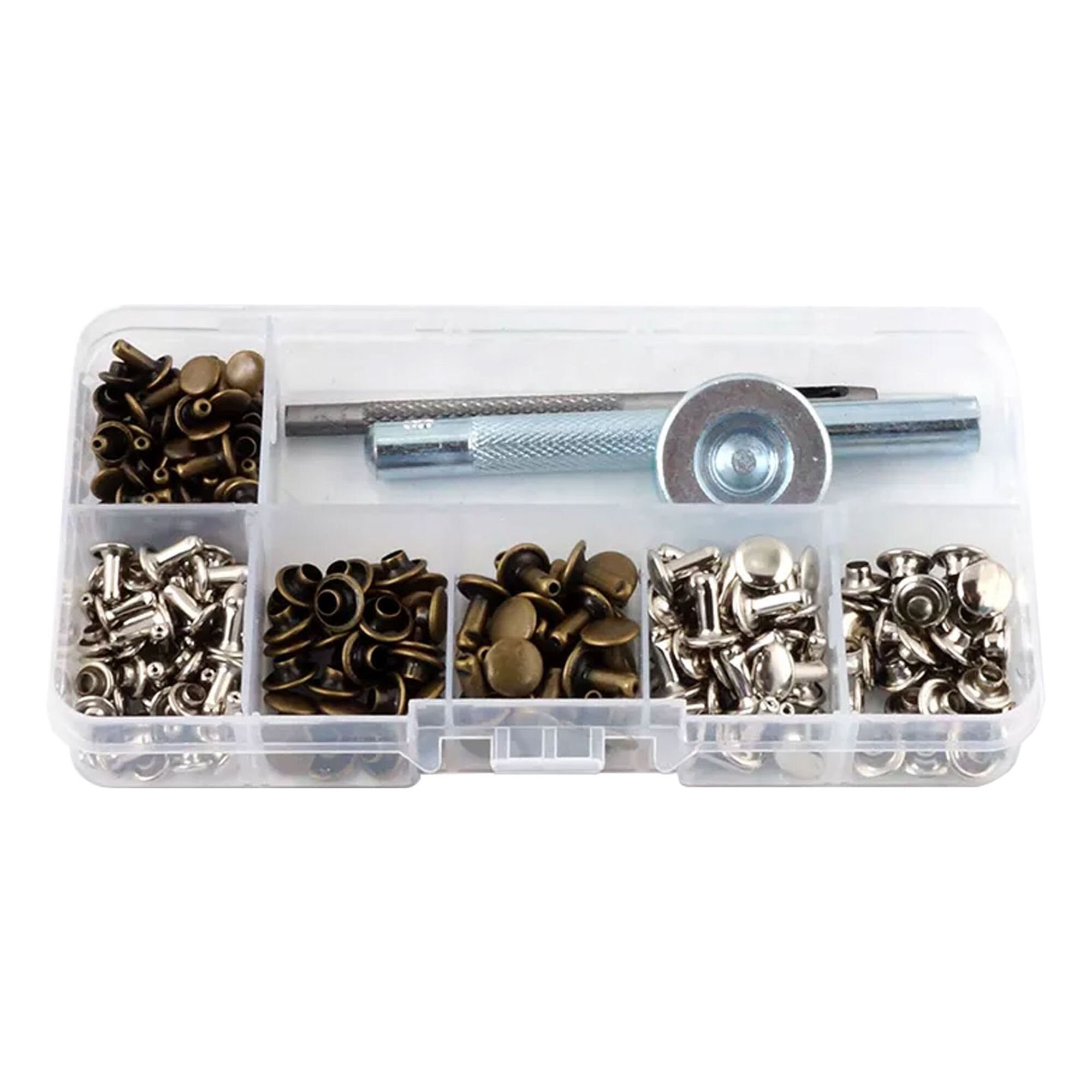 Crystal Rivet Setter Cap Rivet Setter 4-6-8mm Sizes With Hole Punch, Awl,  and Hammer Options 7 
