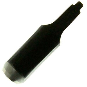 以下が含まれることがあります： 丸みを帯びたトップとわずかに先細りのボディを持つ黒い金属製のボトルストッパー