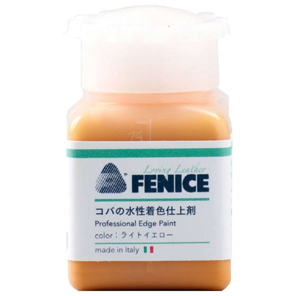 Craft Sha Leathercraft Fenice 13 Hellgelbe Beschichtung 25ml Dye auf Wasserbasis Professionelle Kantenversiegelung zum Dekorieren von Lederkanten