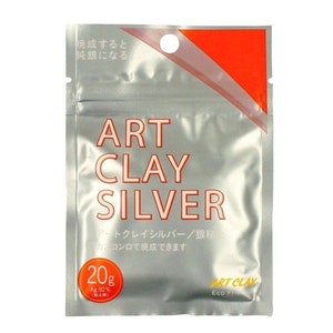Art Silver Clay for Jewelry Making 20g A-0274 Set of 2 Including 3 Sand  Papers. Clay for Rings, Necklaces and Other Accessories
