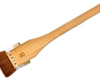 Kyoshin Elle 30mm Surikomi Hake No.8 Japanese Wide Brush for Painting Stenciling Fabric Dyeing Watercolours, Paint Broad, Flat, Wide Strokes