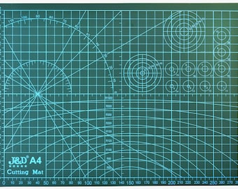 Leathercraft Tool 300x220mm A4 PVC Double Sided Grid Pattern Cutting Mat