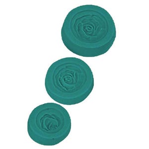 PMC Precious Metal Clay Silver 20 mm, 17 mm e 10 mm Stampo a pressione in silicone a forma di rosa per ciondoli, per la creazione di gioielli