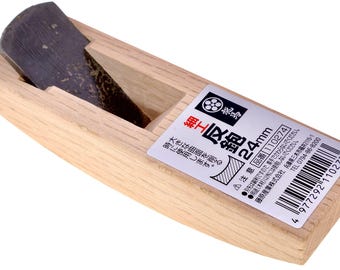 Umebachi Ryoma Kanna Convex Compass Plane 24mm Curved Sole Flat Bottom Wood Tool for Concave Woodwork Shaping for Bowls and Carpentry