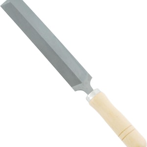 Lima de doble filo Tsubosan RE-4 de 150 mm, afilador japonés de hojas de sierra con mango de madera, para afilar sierras de grano medio.