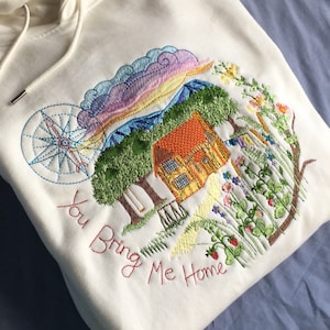 Embroidered Hoodie: Home - Organic