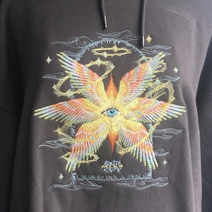 【GRAVER】24SS★ OF Angel Flower Sweatshirt Golden Hour Angels Frame Crew Neck Sweatshirt at CoolSprings