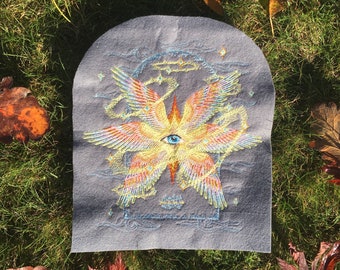 Large Embroidered Patch: Angels Fly