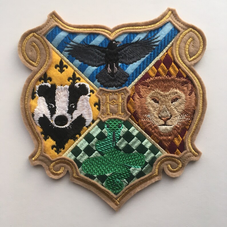 Embroidered Patch: Hogwarts Crest Back Patch Harry Potter Hogwarts Emblem