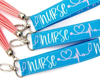 Nurse Keychain Wristlet | Nurse Gift | Nurse Key Fob | Nurse Appreciation Gift | Nurse Thank You | Nurse Accessories | Nurse Graduation Gift