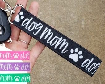 Dog Mom Keychain Wristlet | Gifts for Dog Lovers | Dog Lanyard for Keys | Dog Key Fob Wristlet | Dog Keychain Bracelet | Mothers Day Gift