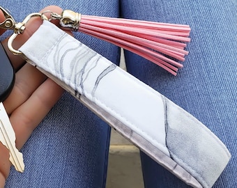 Marble Keychain Wristlet | Marble Lanyard for Keys | Marble Wristlet Keychain | Marble Key Fob Wristlet | Key Wristlet for Womens Gift Ideas